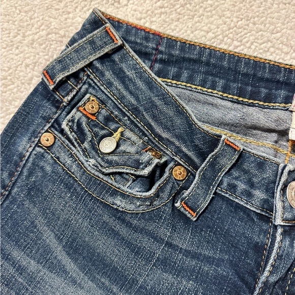 True Religion Jeans Billy Straight Leg Blue Dark Wash Jean - Picture 11 of 14